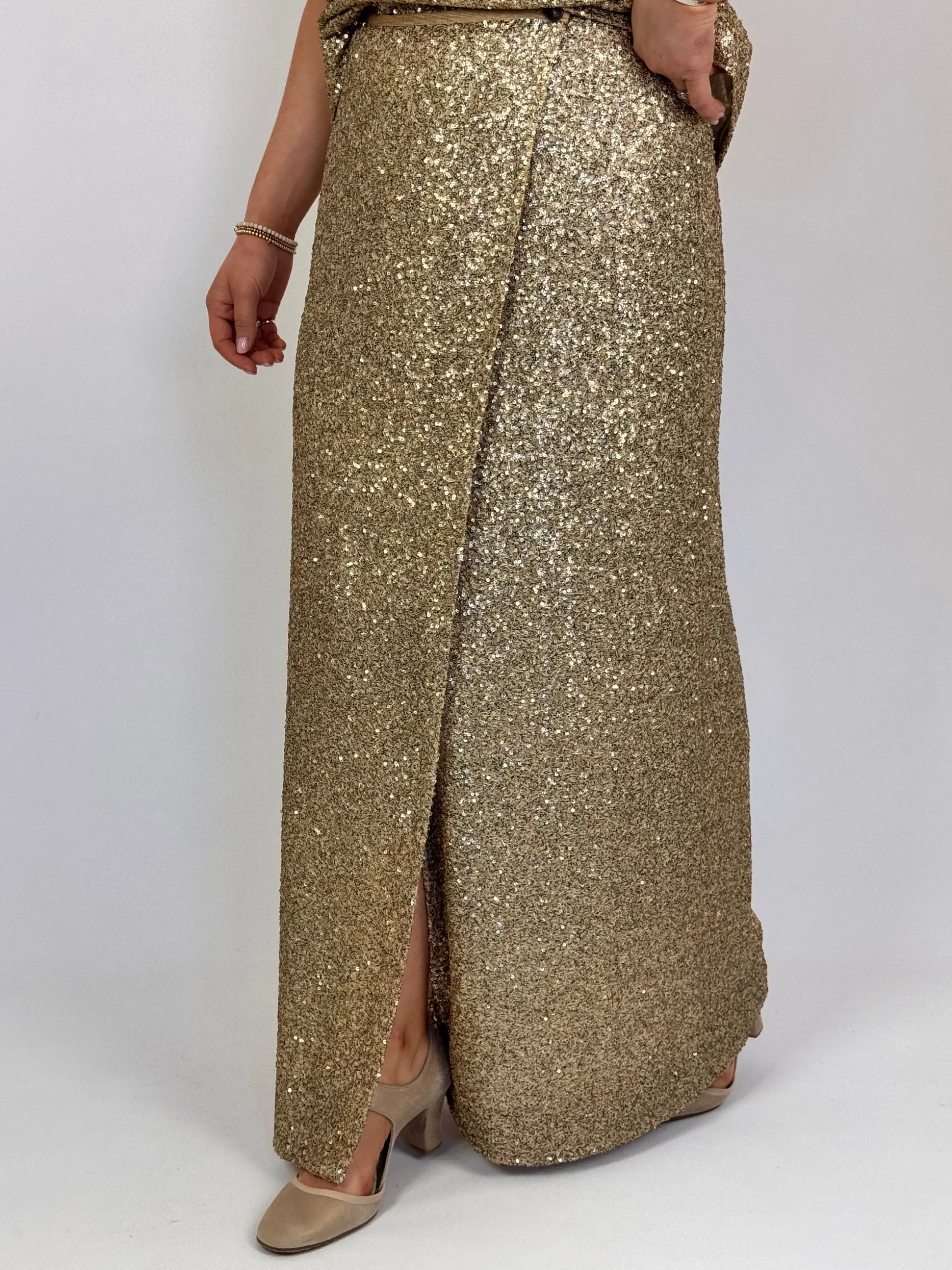 Diega Jadeno Skirt Sequin Gold