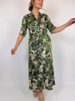 Diega Raviva Dress Green/Ecru