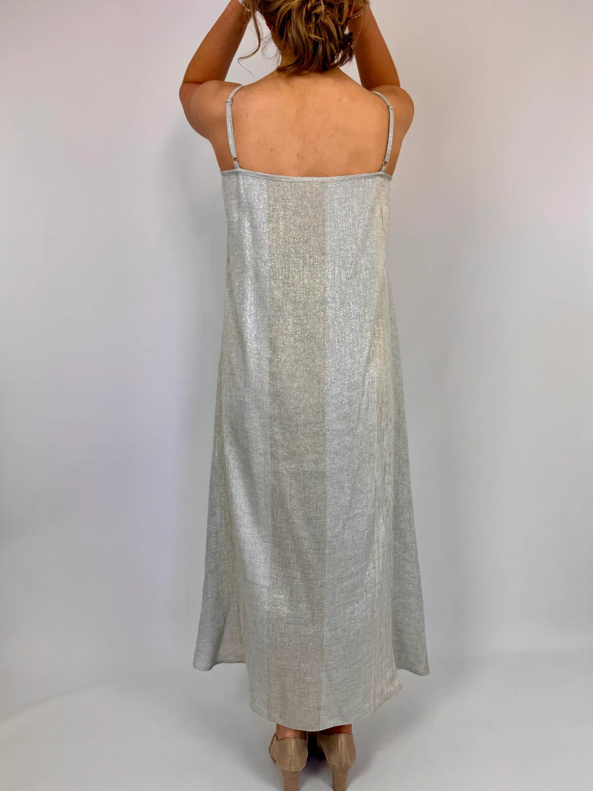 Diega Rofia Dress Silver/Gold
