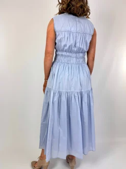 Emin & Paul Gathered Dress Sky