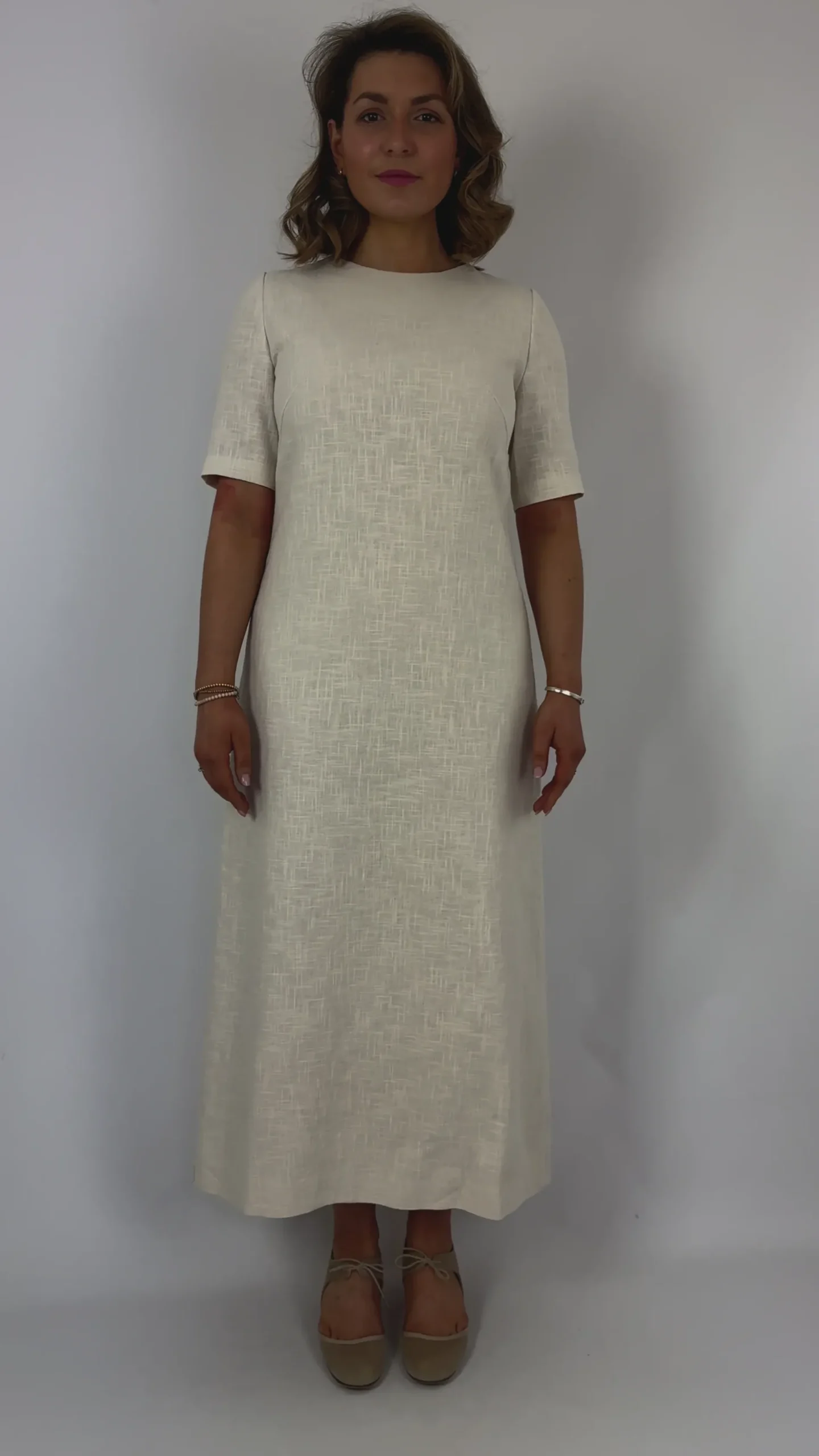 Emin & Paul Linen Dress Cream
