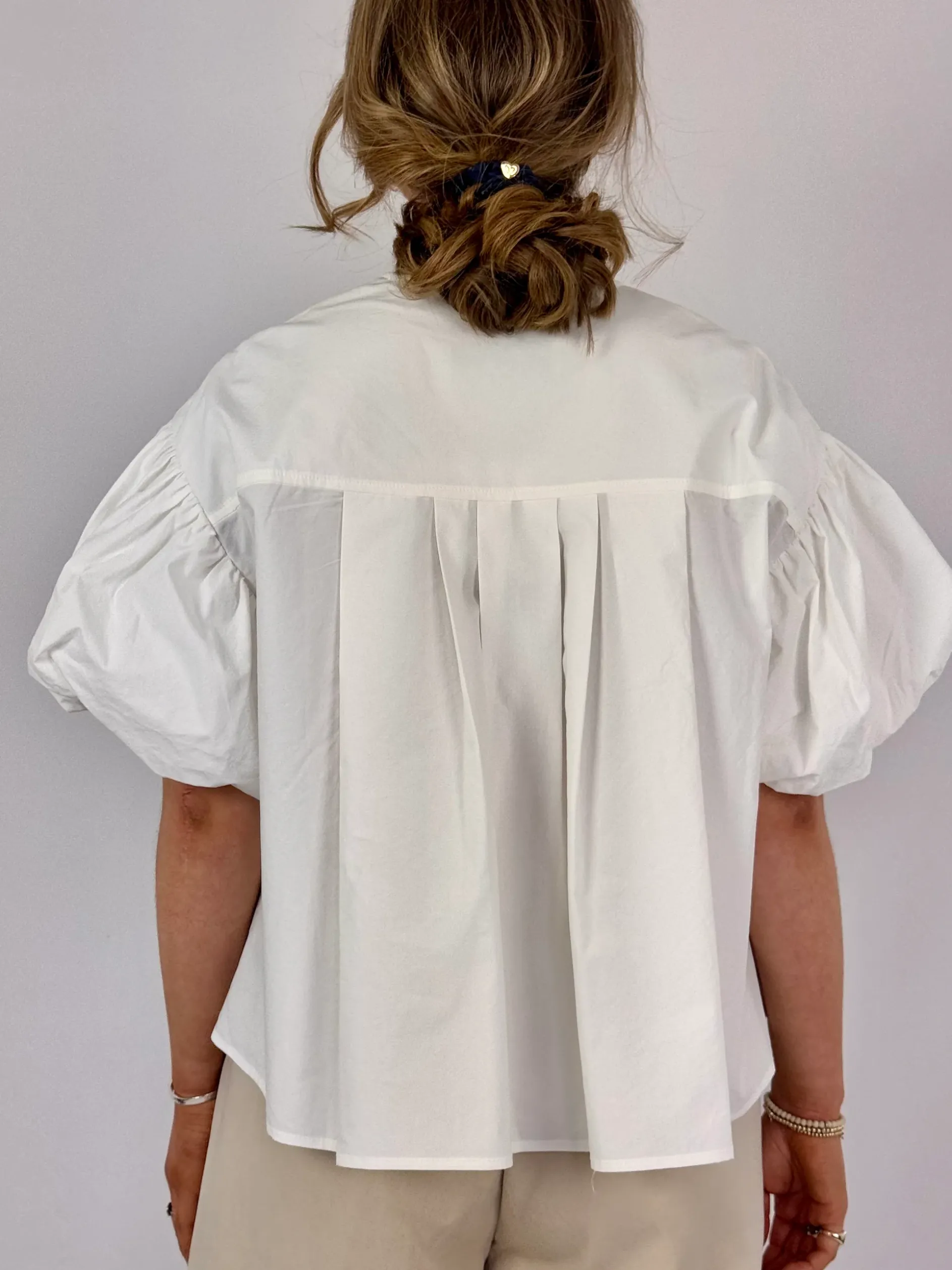 Emin & Paul Volume Blouse White