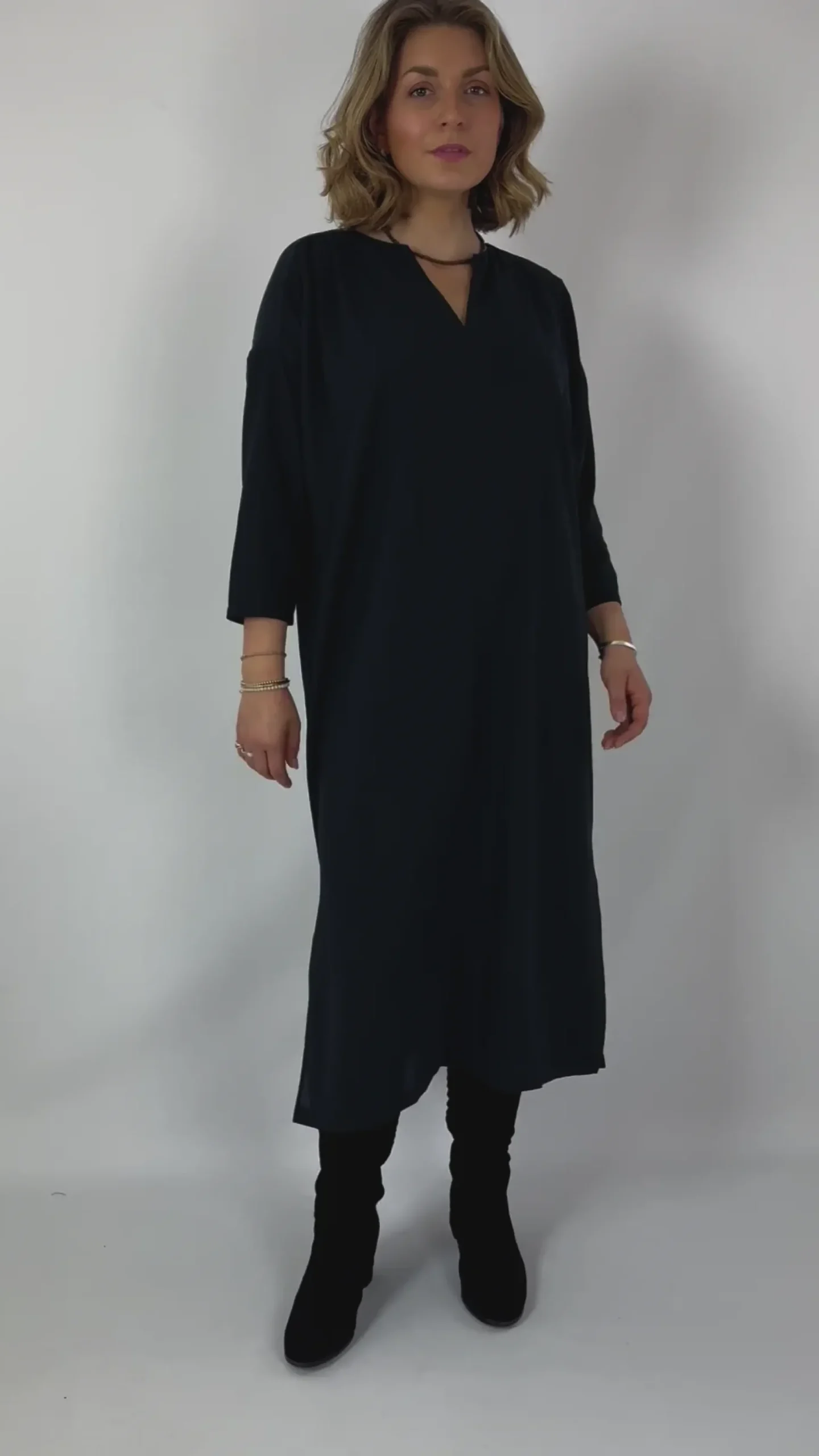 Evam Eva Tuck Dress Sumi