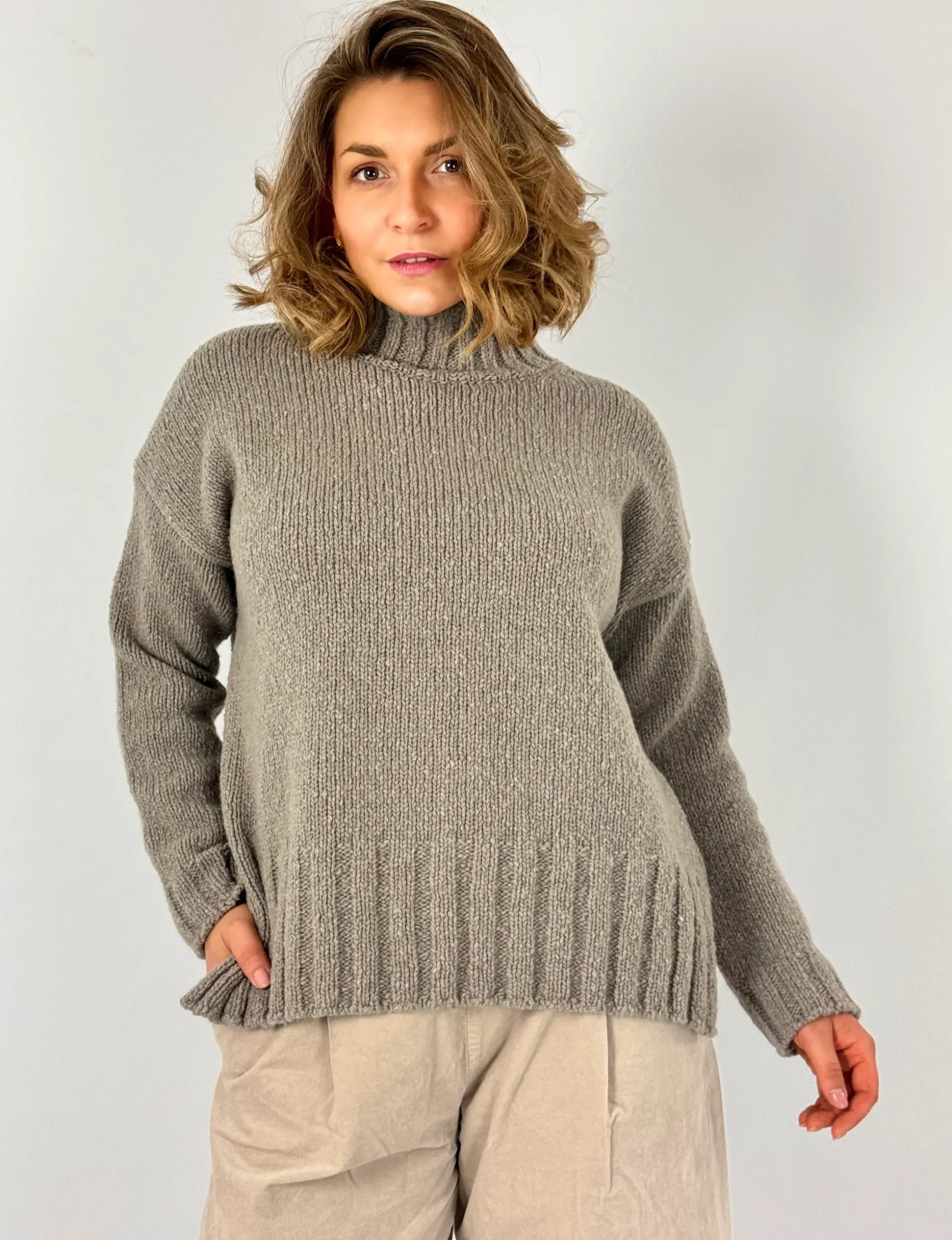 Evam Eva Turtleneck Jumper Mocha
