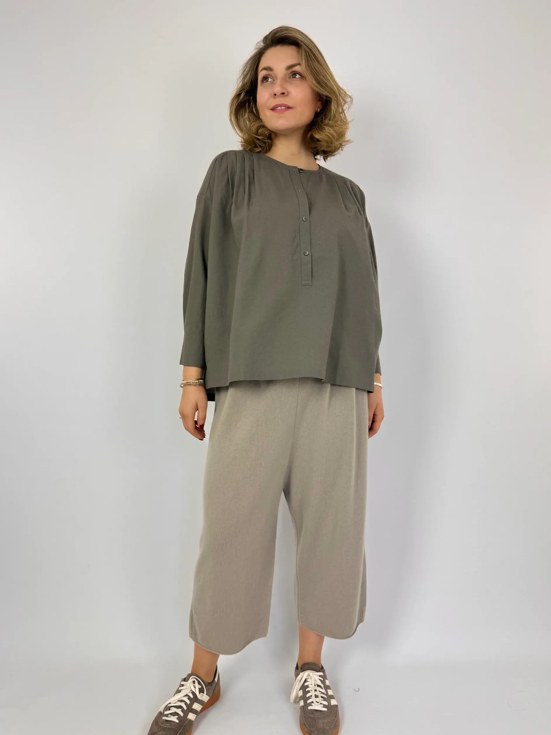 Evam Eva Wool Shirt Winter Leaf