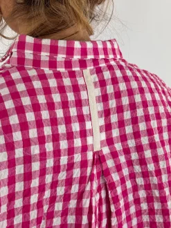 Hannah Wessel Savannah Shirt Azalea Check