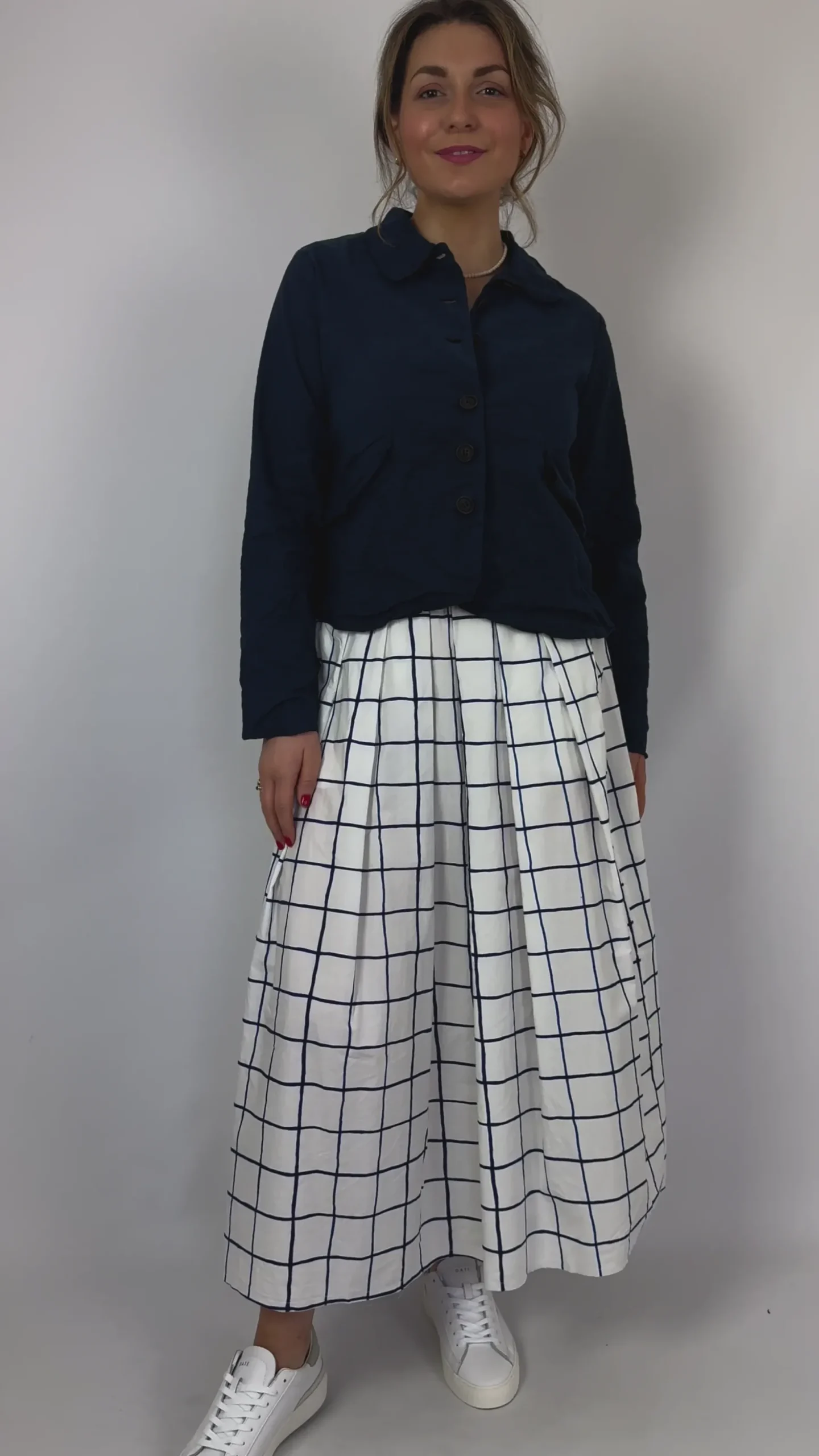 Hannoh Wessel Jolisa Skirt Blue Check