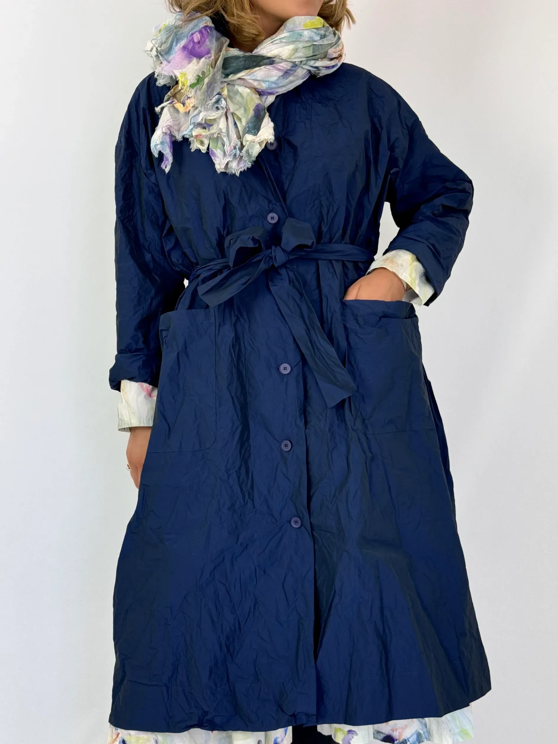 Manuelle Guibal Mystic Trench Coat Oceanic