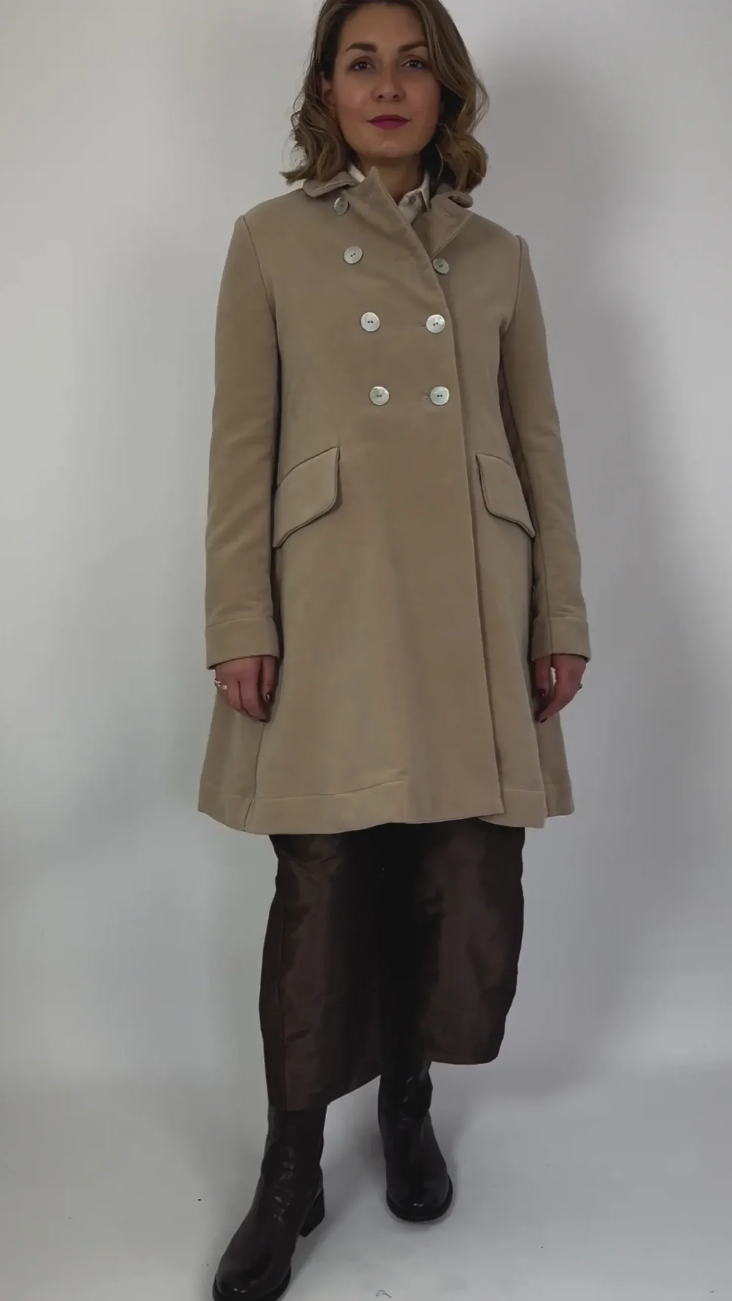 Officinae Double Breasted Coat Beige