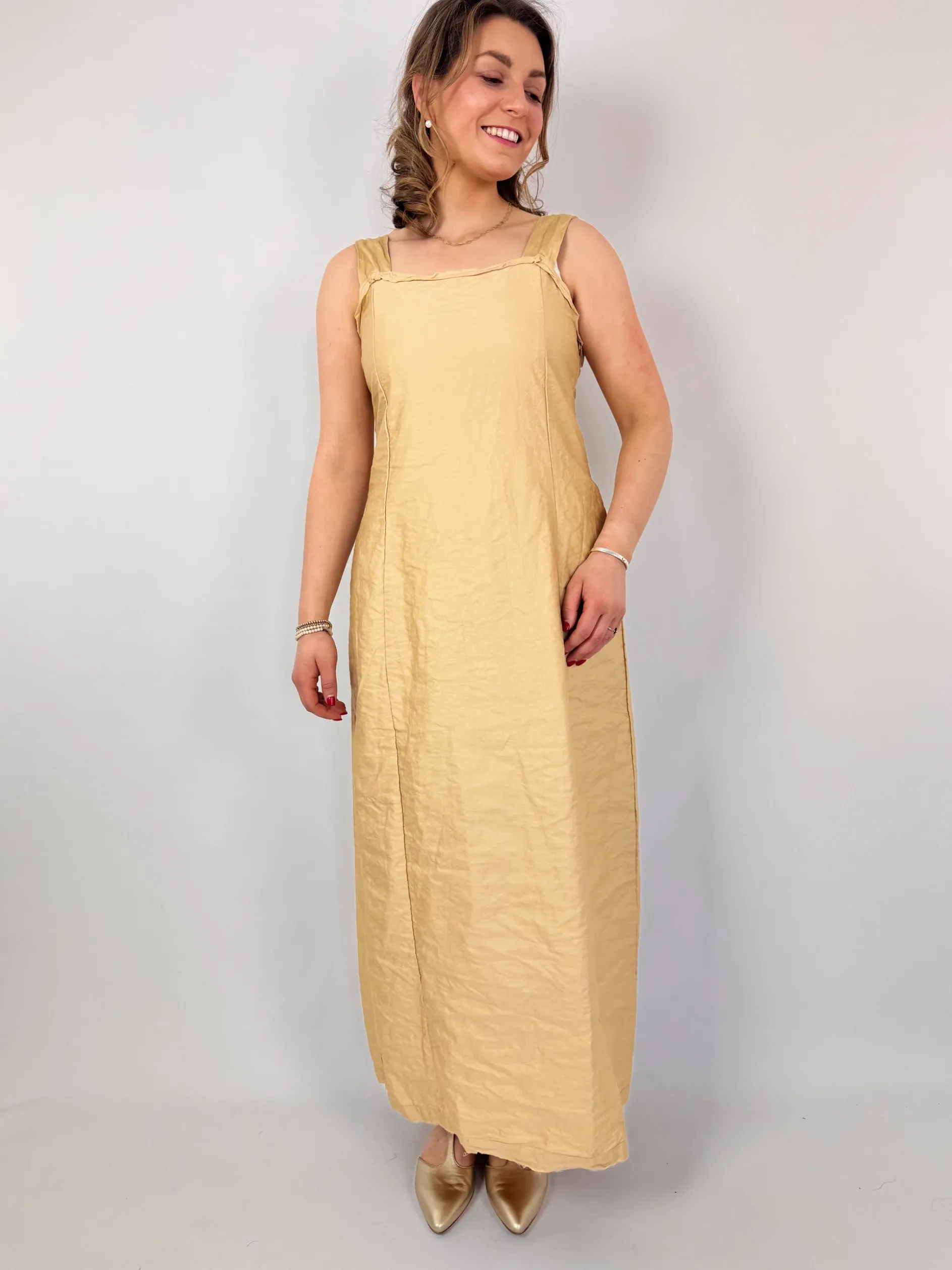 Sula Wide Strap Dress Biscotti
