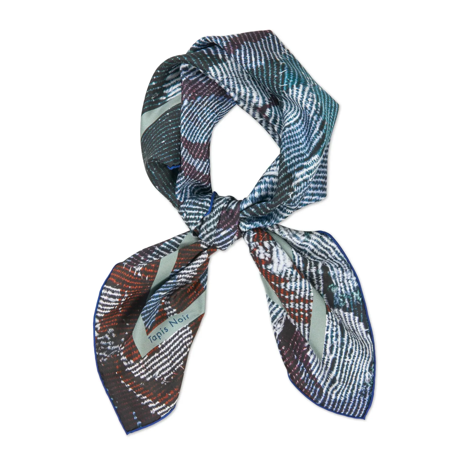 Tapis Noir Classical Blue Tapestry Scarf