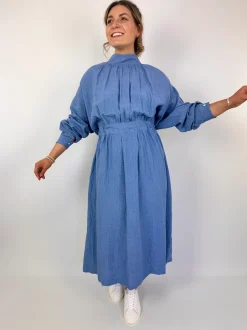 Toujours Work Smock Coat Indigo Blue