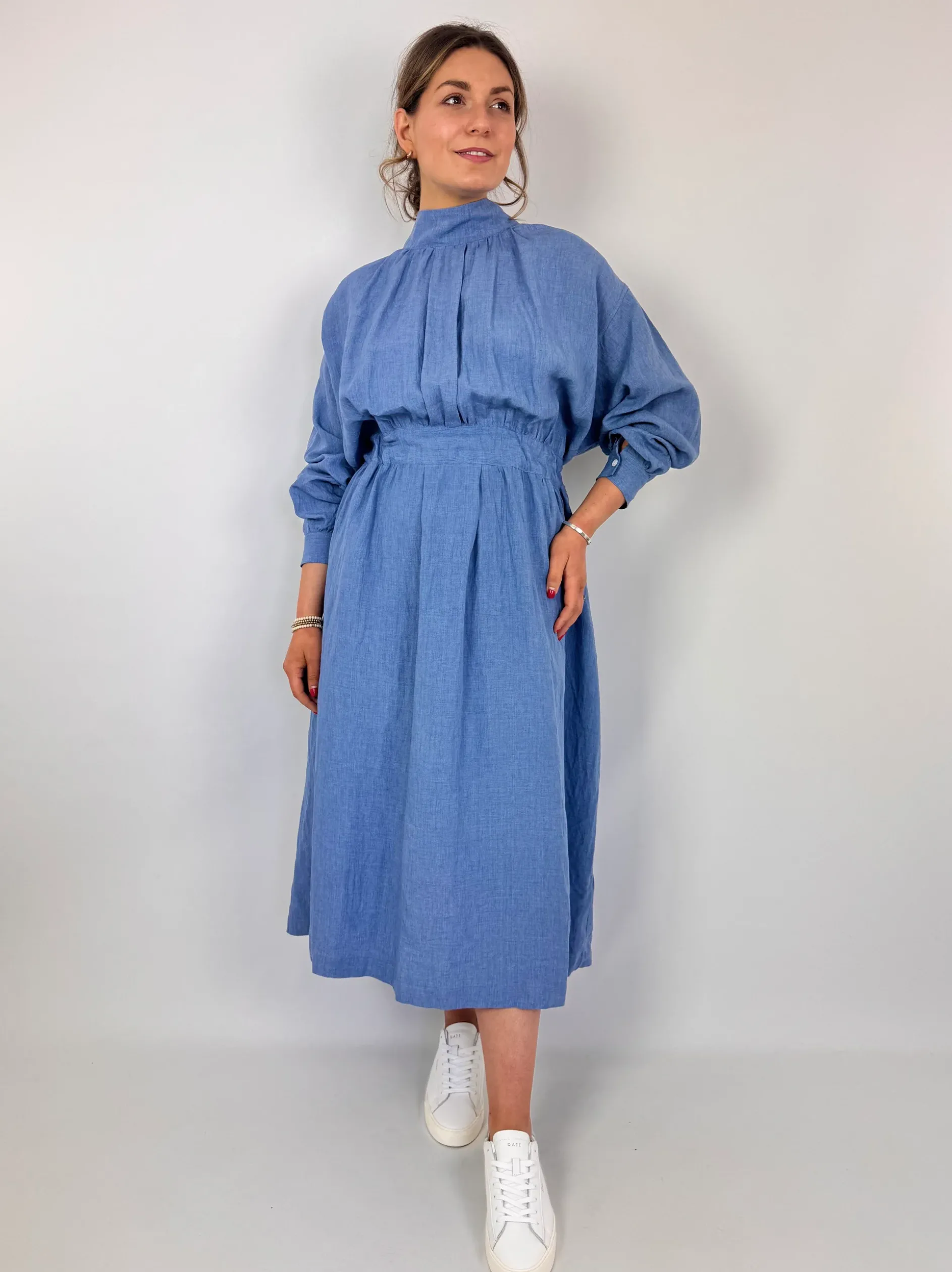 Toujours Work Smock Coat Indigo Blue